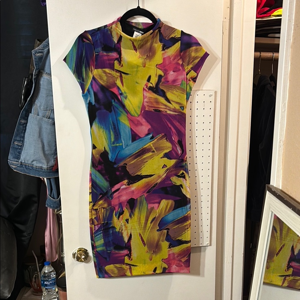 Abstract Multicolor Dress